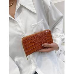 2024 New Fashion Crocodile Pattern Women's Long Wallet