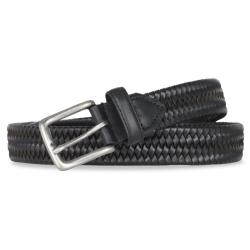 Factory wholesale genuine leather buckle belt woven leather belt men real leather belt