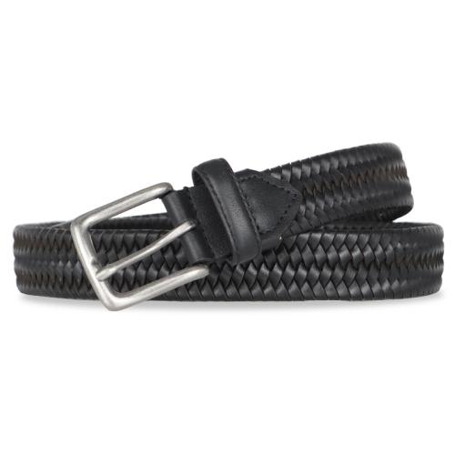 Factory wholesale genuine leather buckle belt woven leather belt men real leather belt