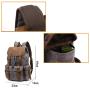 Retro vintage laptop backpack Large Capacity Leather Canvas Backpack For Men School Bags Waterproof High Quality Laptop Backpack