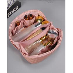 custom pouch luxury beauty waterproof portable pu leather makeup bag for girls travel cosmetic bags with logo printed