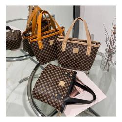 Good Selling Pu leather bucket women's tote bags messenger bags print shoulder mobile phone bags for Women