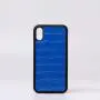 Custom Made Luxury Blue Embossed Faux Crocodile Genuine Cowhide Leather Cell Phone Case For Iphone X 11 12 13 14 15 Pro Max