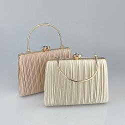 Women's Evening Clutch Handbags Pleated Party Bag for Bridal Wedding Party Shoulder Bag Handbag Evening Bags