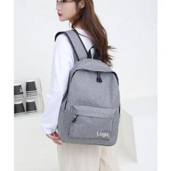 Customize Lightweight minimalist unisex  laptop bag Casual travel Backpack Solid color Oxford cloth student bag