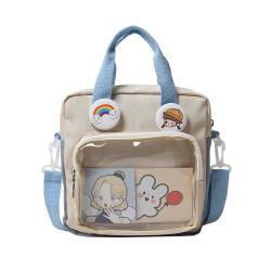 2021 Wholesale Cheap Price Fashion Girls Shoulder Bags Cute Canvas Ita Bags Transparent Handbag for Women