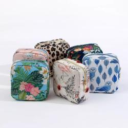 Custom Printing Logo Small Makeup Organizers Bags Travel Leopard Cosmetic Bag Nylon Make-up Bags For Purses