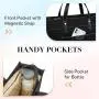 Customized Large Capacity Colorful Eco-Friendly Tote Shopping Bag with Front Pocket and Magnetic Snap Portable Wholesale