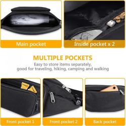 Promotion High Quality Outdoor Sport Fanny Waist Pack Travel Hiking Adjustable Waist Bag With 4 Zipper Pocket