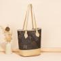 2024 New Printed Large Capacity Bucket Bag Portable Women's Fashionable Handbag with Single Strap Lady Style