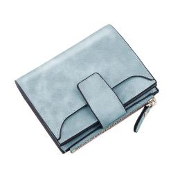 OEM010 Matte Leather Wallet Women Short Purse Card Holder Women Wallets Zipper Coin Pocket Small Ladies Purse Clutch Wallet