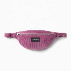 CHANGRONG Custom Men Women Retro Fanny Pack Corduroy Waist Bag