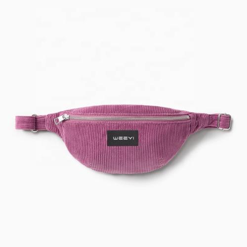 CHANGRONG Custom Men Women Retro Fanny Pack Corduroy Waist Bag