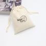 Eco Custom Logo Natural Cotton Dust Pouches Promotion Cotton Drawstring Gift Packaging Bag