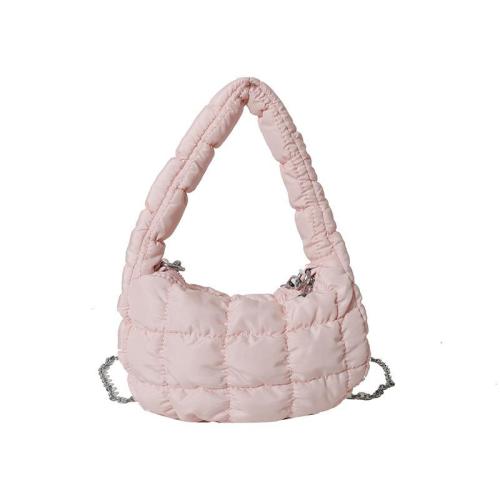 Embroidery Handbag Women'S New Candy Color Chain Shoulder Bag Pleated Cloud Crossbody Bag
