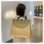 Hot Selling CCF350 Vintage Large Capacity Shoulder Bag Summer Canvas Beach Tote Bags Women Handbags Ladies Travel Shopping Bag