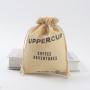 Custom Logo Printed Jute Burlap Linen Drawstring Bag Tea Potato Coffee Beans Packaging Bag