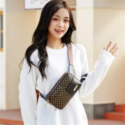 Custom Cute Sport Running Small Crossbody Shoulder Fanny Pack PU Leather Waist Bag Belt Bum Bag For Women