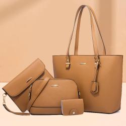 Retro New Large Capacity Fashion Diagonal Cross Four Piece Set Mother Bag