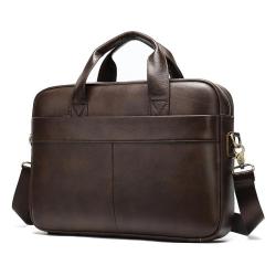 ZWY307 Wholesale Men Vintage Business Genuine Leather Briefcase Daily Work Travel Portable Laptop Bag Customizable LOGO Handbag