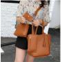 Fashion New Style Solid Color Bag Large Capacity Women's Rivet Four Piece Set Leisure One Shoulder Banquet Women's Bag