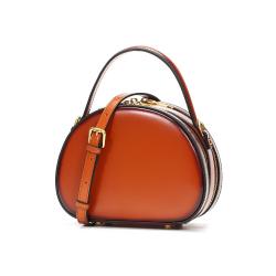 Wholesale Ladies Fashion Shoulder Crossbody Bag Genuine Leather Bags For Women Purses Round Shape Handbags