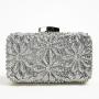 Hot selling luxury handbags inlaid banquet bag gold evening clutch bags silver elegant shiny rhinestone bags purse