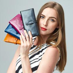 Custom Carteras Para Billeteras De Mujer Ladies Purse Genuine Leather Long Luxury Designer Wallets For Women Brand Fashionable