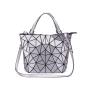 Luxury Designer Geometric Lattice Luminous Women Bags Handbags Holographic Reflective Purses for Women