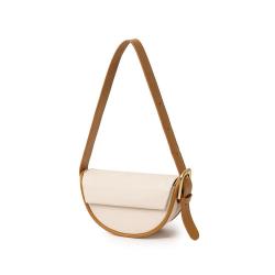 Wholesale Custom Logo Casual Ladies Handbags High Quality Pu Leather Fashion Half Moon Saddle Shoulder Bags