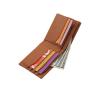 Branded 2 in 1 gents travel wallet purse short bifold rfid blocking pu leather zipper coin men wallet