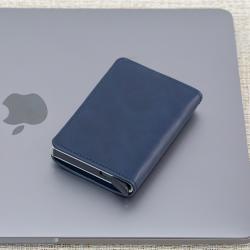 A7 binder metal wallet leather rfid wallet for men credit card wallet