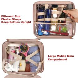 Private Label Cosmetic Bags Organization Travel Multiple Waterproof Toiletry Handbag Layers Quilted Portable Beauty Storage Bags