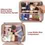 Private Label Cosmetic Bags Organization Travel Multiple Waterproof Toiletry Handbag Layers Quilted Portable Beauty Storage Bags