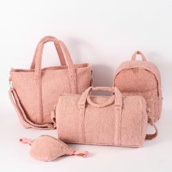 2022 Trending Products Stock Winter Portable Large Capacity Handbag Folding Travel Bag Organizer Teddy Sherpa Duffle Bag