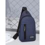 ZR518 Mens Chest Bag Vest New USB Shoulder Bag Sports Travel Cross Body Bag Leisure Solid Color Oxford Cloth Sling Chest
