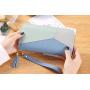 HR072 PU Leather Women Long Luxury Wallets Combination Color Contrast Handheld Coin Zipper Purse Phone Credit Card Holder Bag