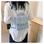 ZR158 Girls' Backpacks Are Versatile And Stylish with Small Checked Schoolbags Cosmetics Women Bag Female Backpack Mini Zipper