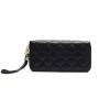 HR149 New Fashion Zipper Women's Card Billfold PU Lingge Zipper Women's Long Wallet Simple and Generous Lady Holding Wallet