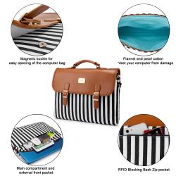 LOVEVOOK ladies office handbags satchel bags women business canvas PU shoulder bag large capacity 15.6 in laptop bags for women