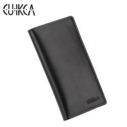 CUIKCA New Vintage Style Long Wallets Lychee Pattern Soft PU Leather Men Women Wallet Purse Business ID & Credit Card Holders