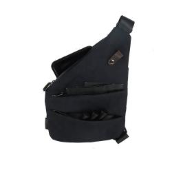 Metal Lock Hide Smelly Black Shoulder Crossbody Fanny Pack Custom Odor Proof Chest Fanny Pack For Man