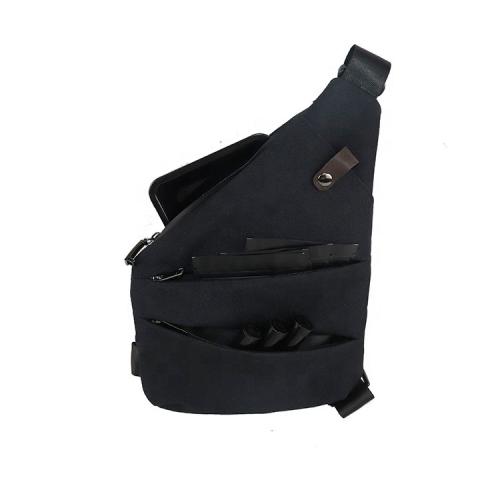 Metal Lock Hide Smelly Black Shoulder Crossbody Fanny Pack Custom Odor Proof Chest Fanny Pack For Man