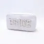 Keymay RTS NO MOQ Bride With Words Embroidered Makeup  Clear Toiletry Bag Cosmetic Bag Zipper Cosmetic Bags & Cases
