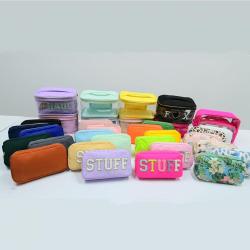 Unisex Basic 4 Sizes 0.8mm Thickess Waterproof Nylon Women Men Lifestyle Toiletry Organizer Wedding Party Cosmetic Nylon Pouch