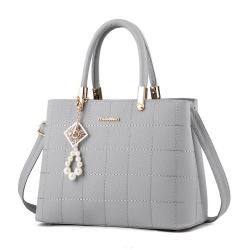 Bags for Women Large-Capacity Plaid Handbag Embroidered Shoulder Messenger Bag Fashionable Lady Style for Middle-Aged Mothers