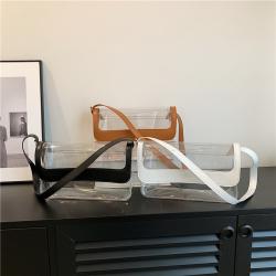 2023 new version of fashion shoulder mesengers transparent jelly bag custom clear crossbody see through bag
