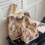 Large Capacity Tote Bag Women'S New Fashion Tote With Instagram Single Shoulder Canvas Shopping Bag