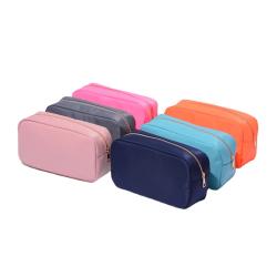 Personalized DIY Mini Capacity Nylon Cosmetic Carrying Storage Bag Metal Zip Cosmetic Wash Nylon Travel Toiletry Bag
