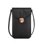 Women's Retro Style Mobile Phone Wallet Thin Tide Lock Sling Portable with Touch Screen Access Small Buckle Design for Students